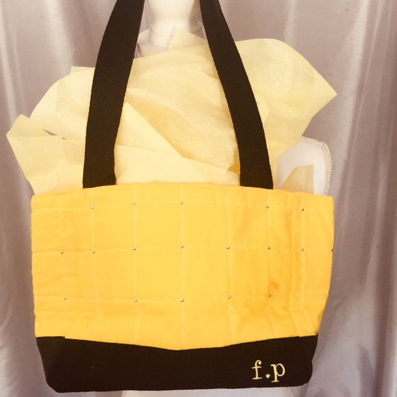 F.P embroidered cloth tote bag,13”width,7”length - Picture 1 of 6